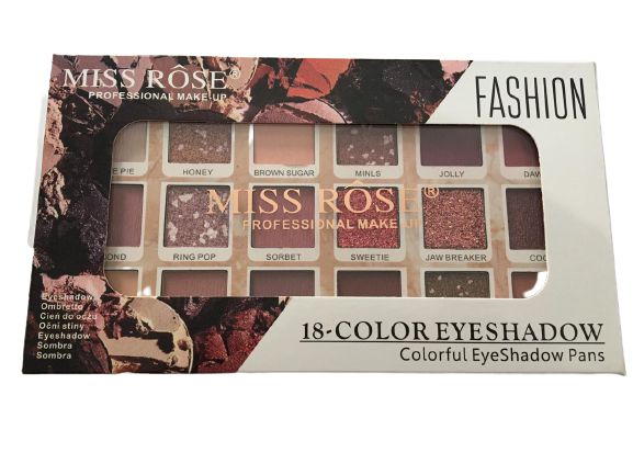 Paleta de Sombras 18 cores Miss Rôse Eyeshadow Fashion